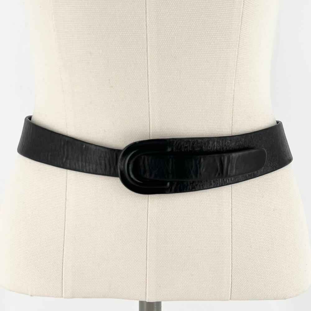 90s black leather belt Calderon 1990s vintage